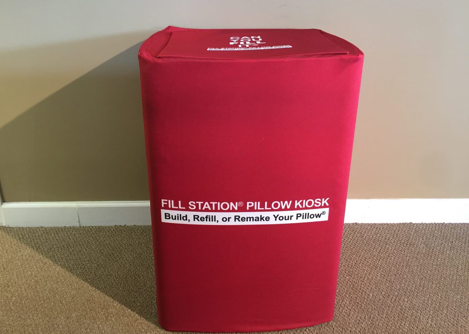 1TC Fill Station® Tub Cover Red Fill Station® Pillow Kiosk